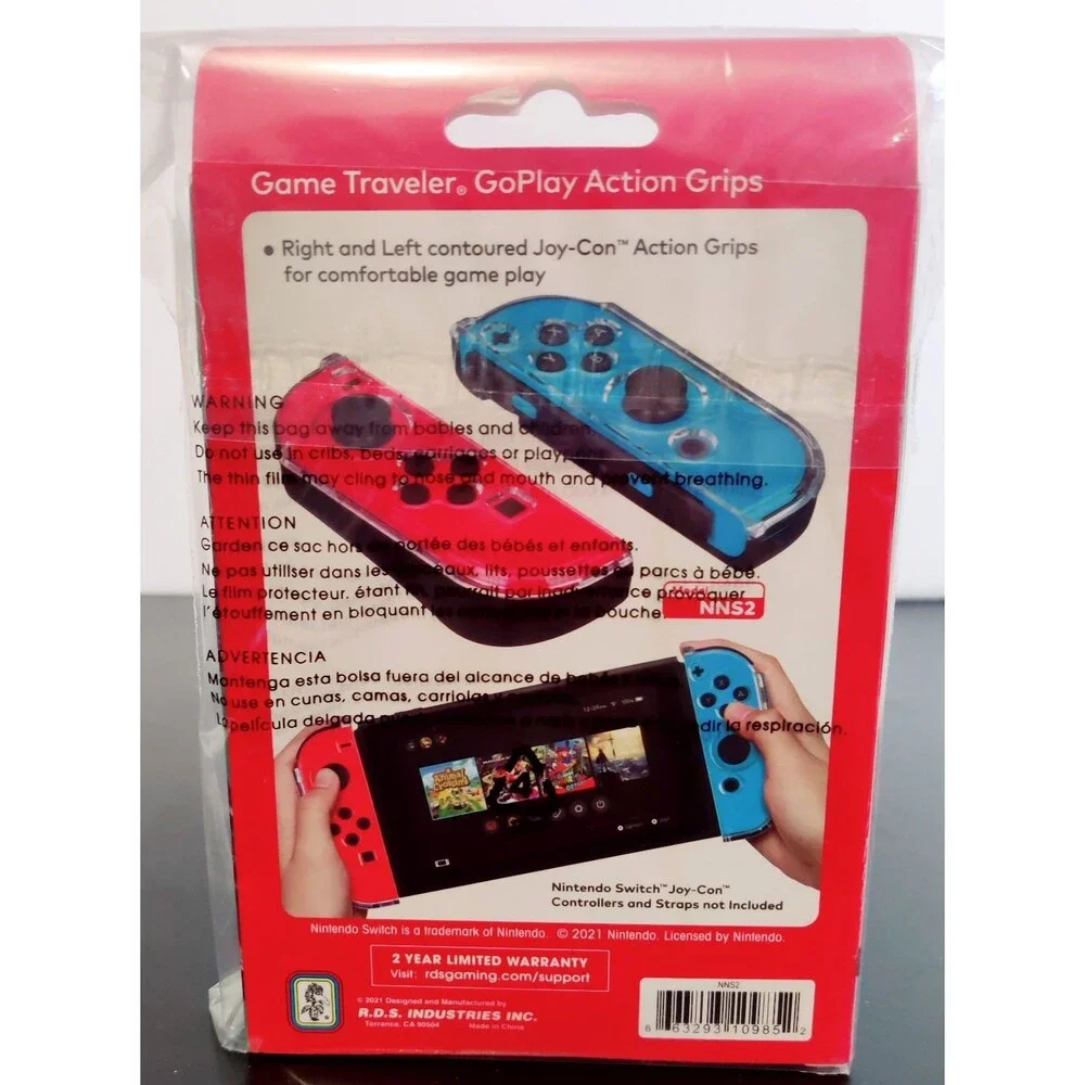 Nintendo Switch Game Traveler GoPlay Action Grip Pack Clear Case NEW